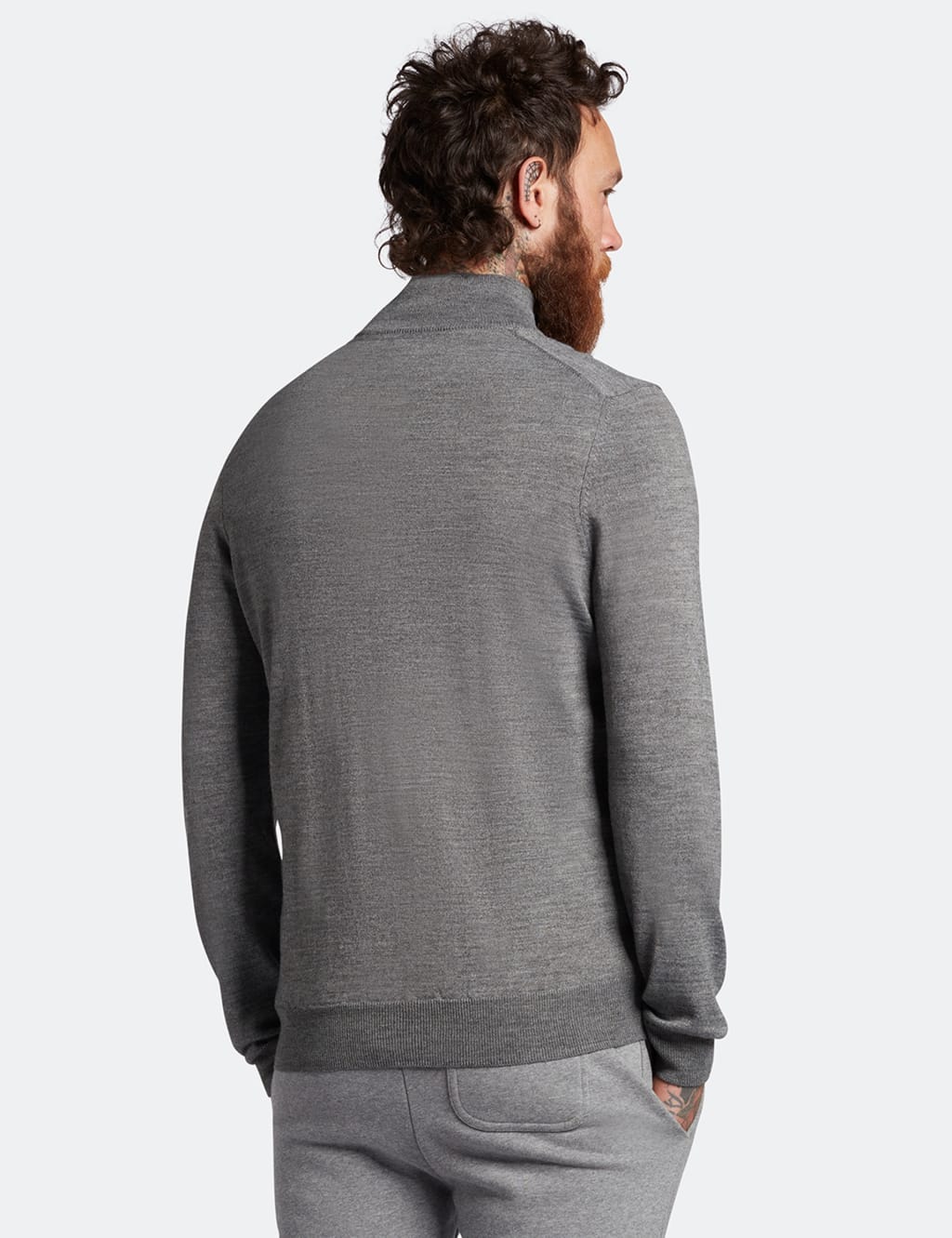 Merino Wool Blend Half Zip Jumper image 4