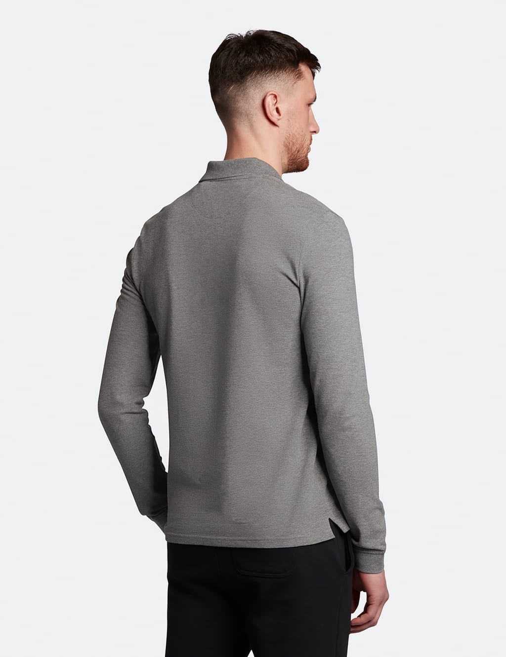 Cotton Rich Long Sleeve Polo Shirt image 4