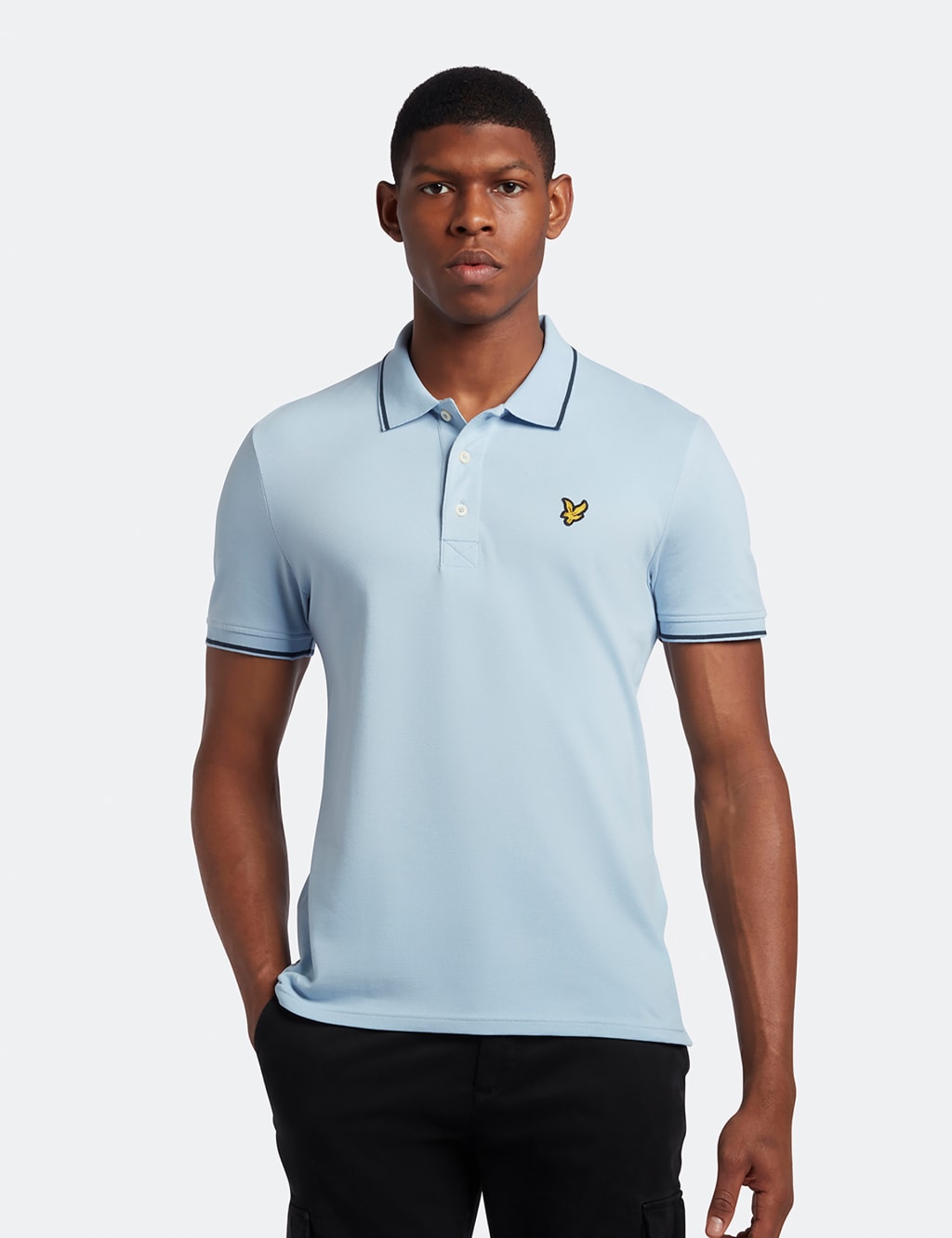 Cotton Rich Tipped Collar Polo Shirt image 1