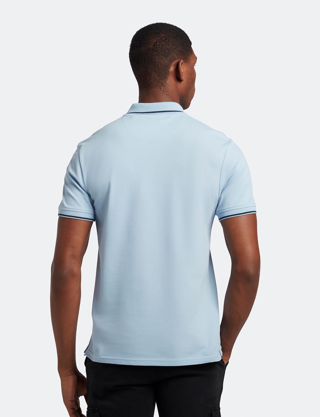 Cotton Rich Tipped Collar Polo Shirt image 4