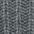 Textured Knitted Beanie Hat - grey