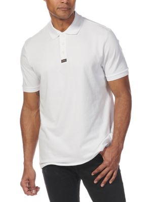 Musto Mens Pure Cotton Pique Polo Shirt - White, White