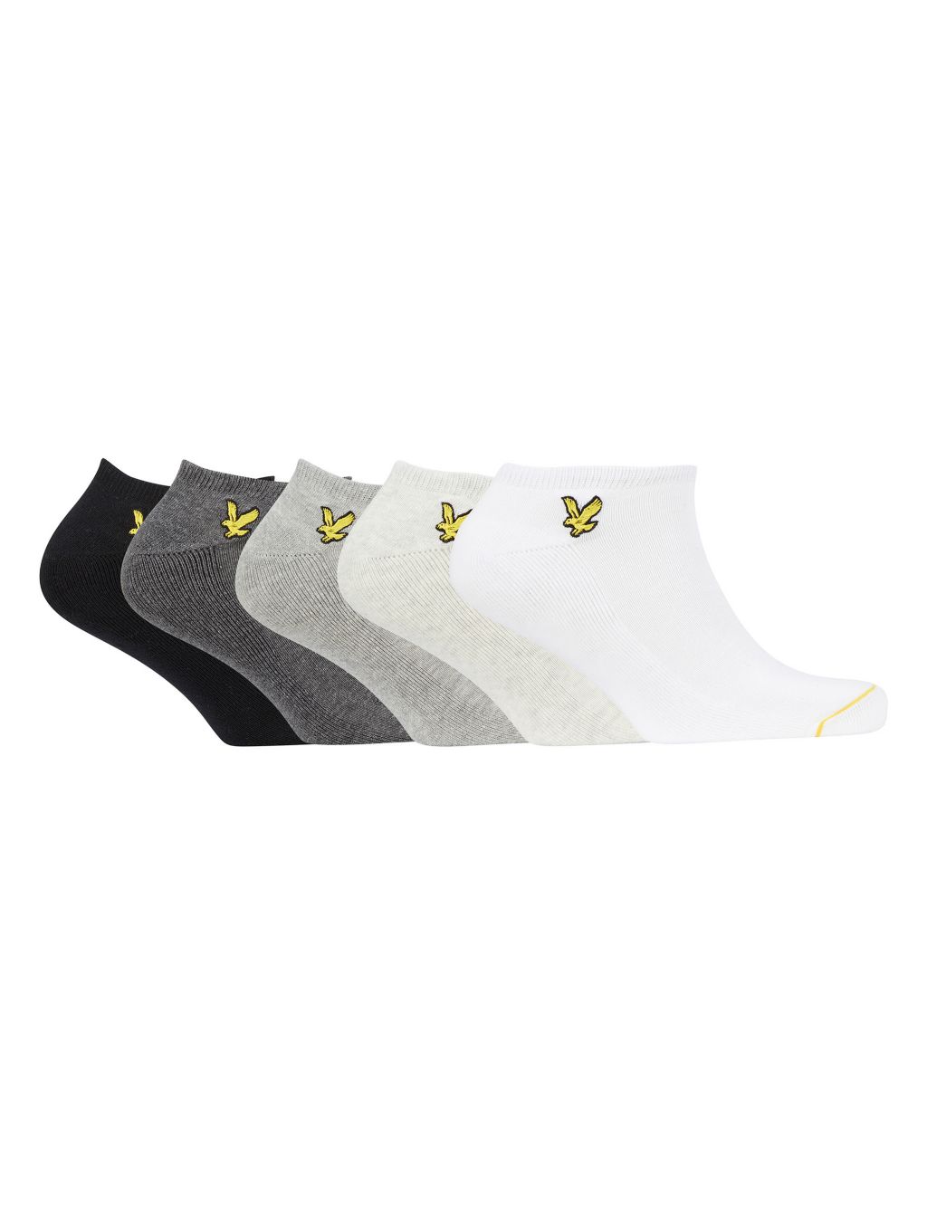 5pk Cotton Rich Trainer Socks image 1