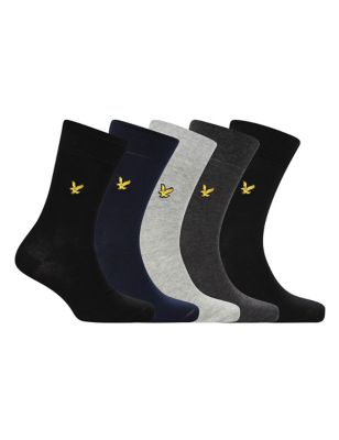 Lyle & Scott Men's 5pk Cotton Rich Socks - Multi, Multi