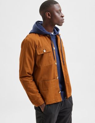 M&S Selected Homme Mens Pure Cotton Utility Jacket