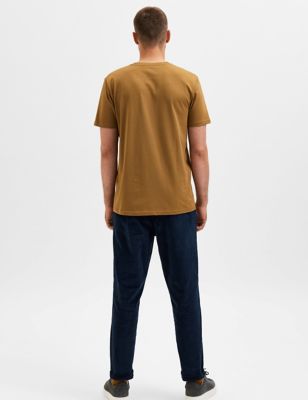 M&S Selected Homme Mens Pure Cotton Crew Neck T-Shirt