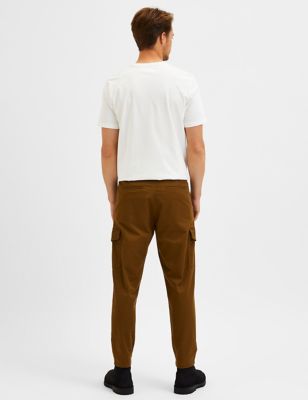 M&S Selected Homme Mens Tapered Fit Cargo Trousers