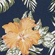 Pure Cotton Floral Print Crew Neck T-Shirt - navymix