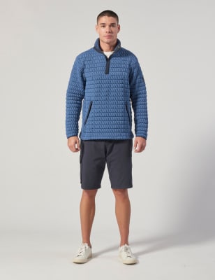 Textured Funnel Neck Sweatshirt