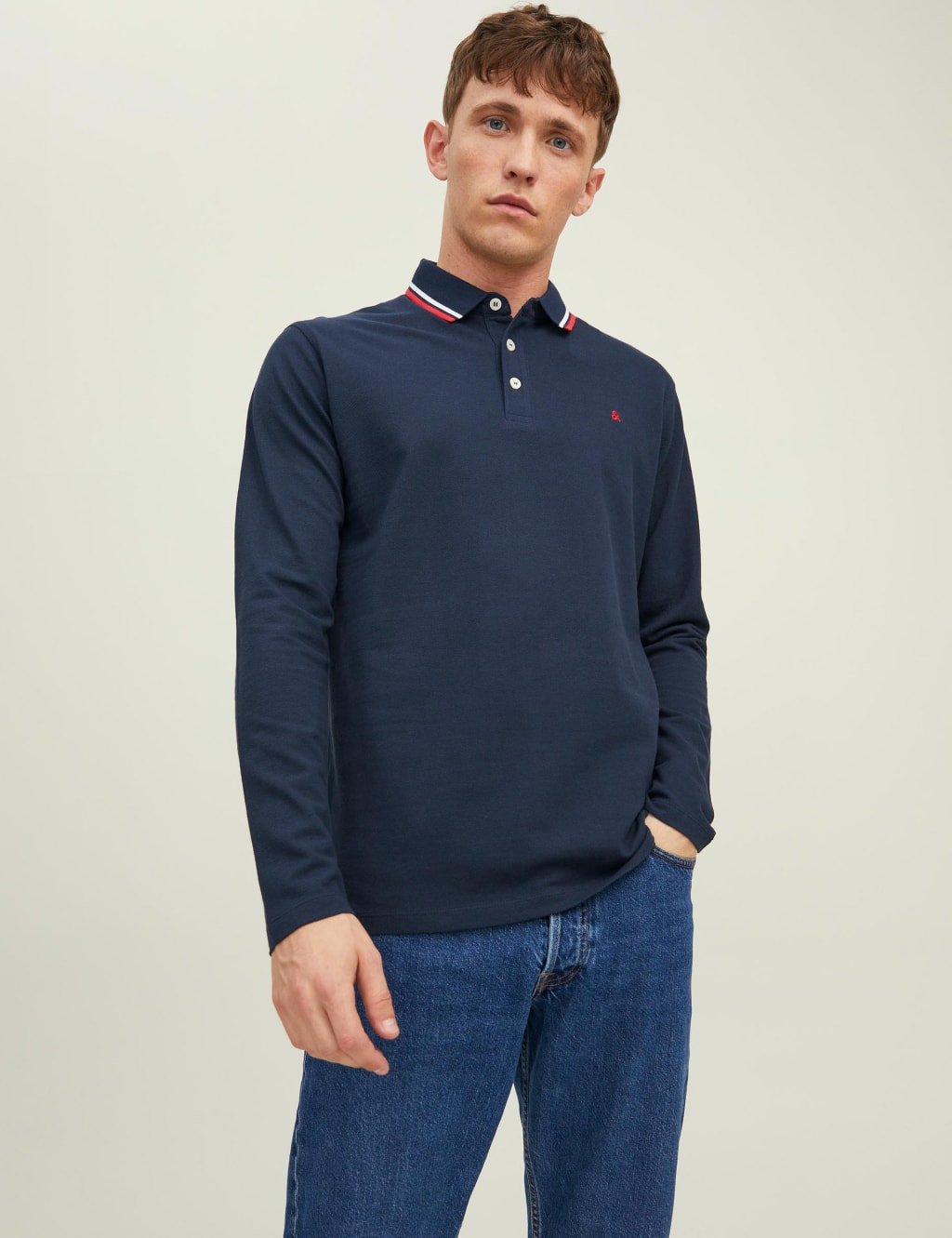 Pure Cotton Long Sleeve Polo Shirt image 1