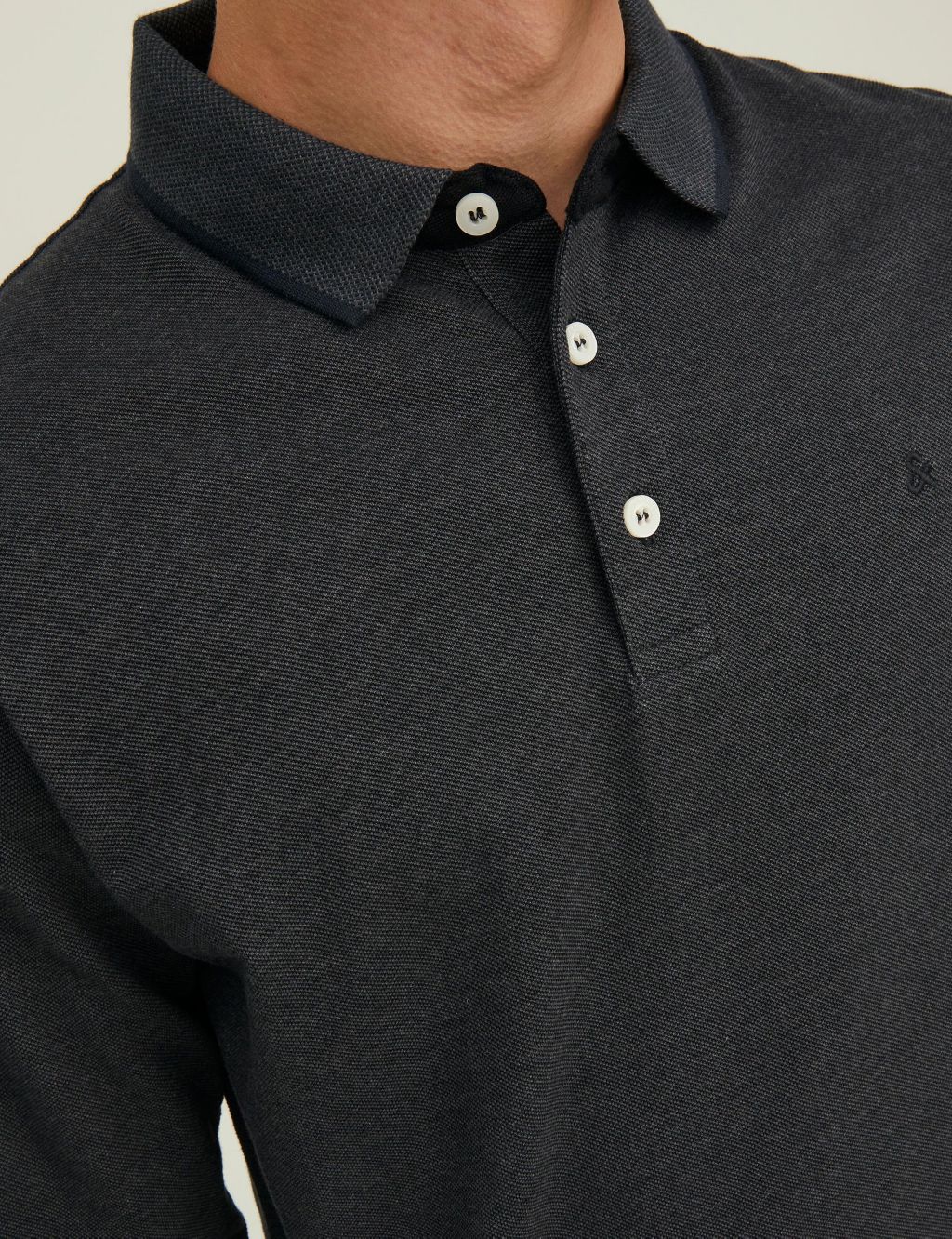 Pure Cotton Long Sleeve Polo Shirt image 4