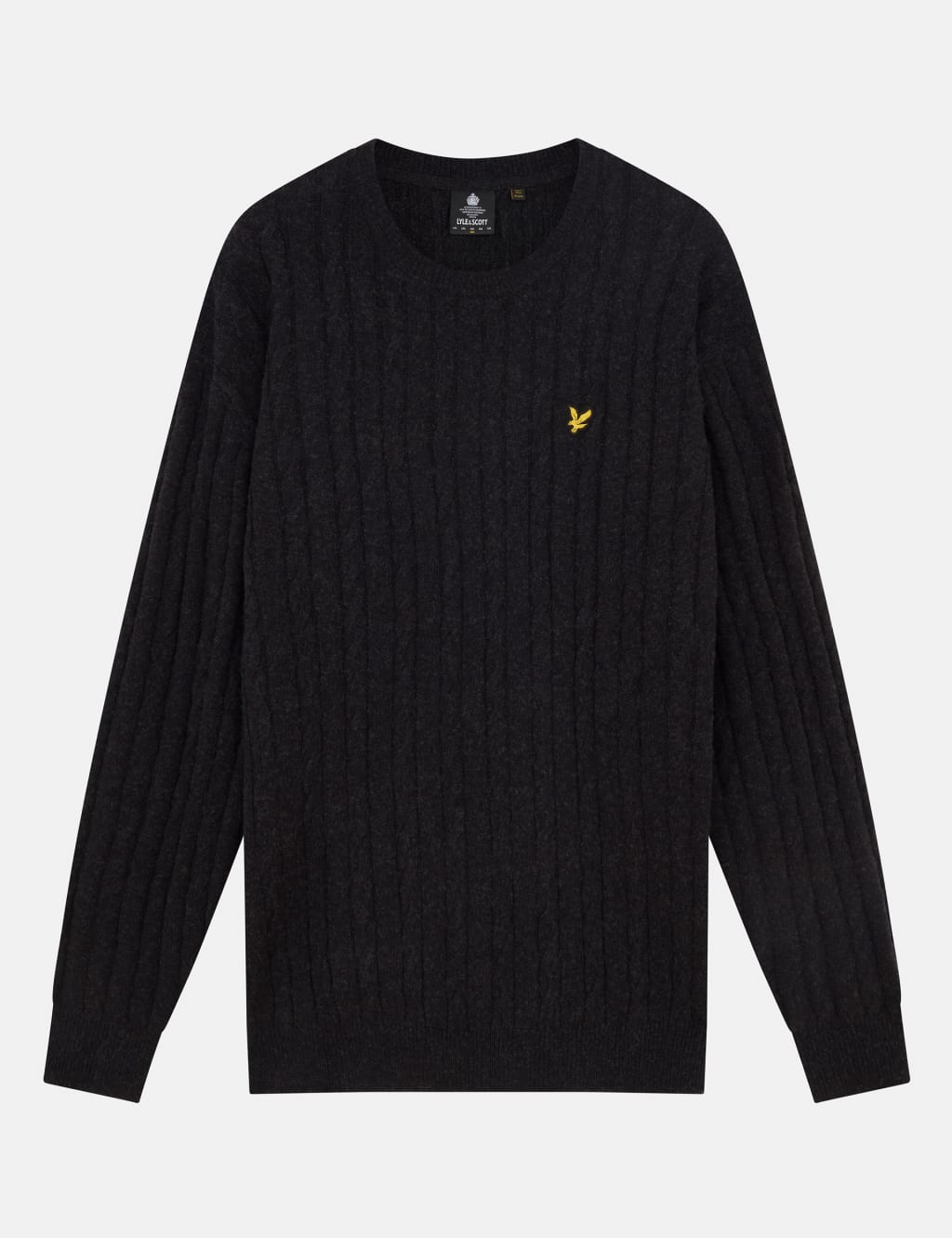 Cotton Rich Cable Crew Neck Jumper