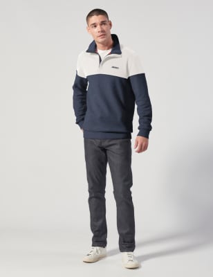 Pure Cotton Half Zip Sweatshirt