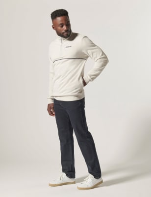 Pure Cotton Half Zip Sweatshirt
