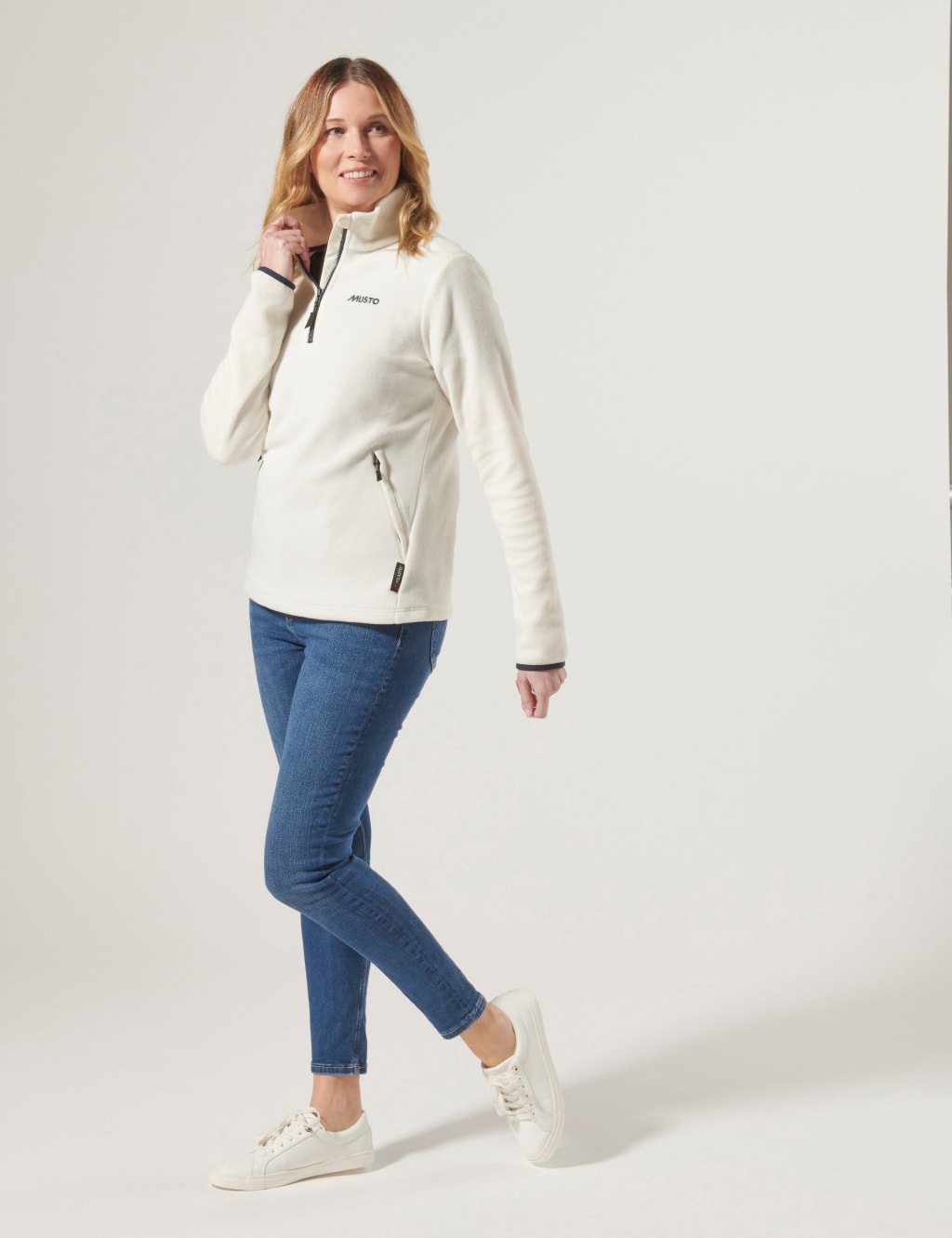 Snug Fleece Funnel Neck Half Zip Sweatshirt image 1
