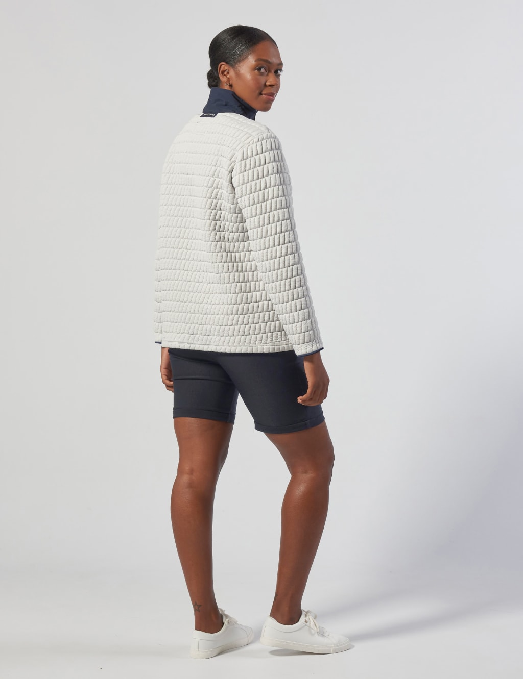 Quilted Funnel Neck Sweatshirt image 3