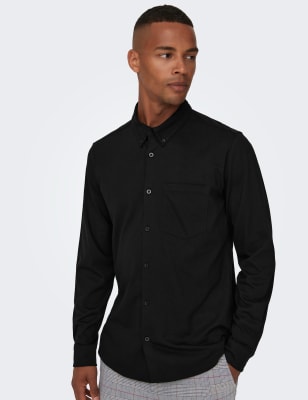Slim Fit Cotton Blend Shirt