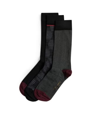 3pk Assorted Cotton Rich Socks