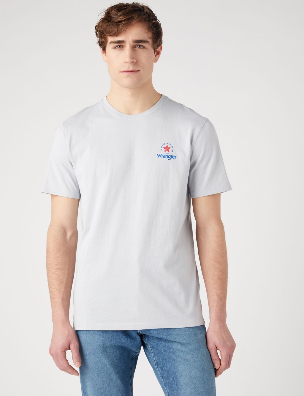 Pure Cotton Logo Crew Neck T-Shirt image 1