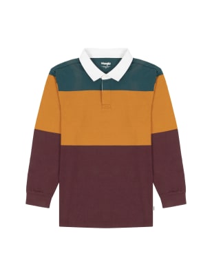 Pure Cotton Colour Block Rugby Shirt
