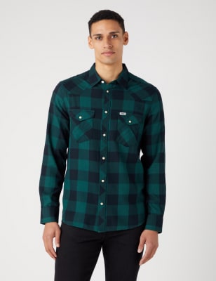 Pure Cotton Check Flannel Shirt