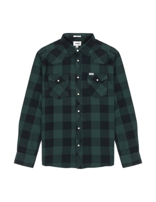 Pure Cotton Check Flannel Shirt