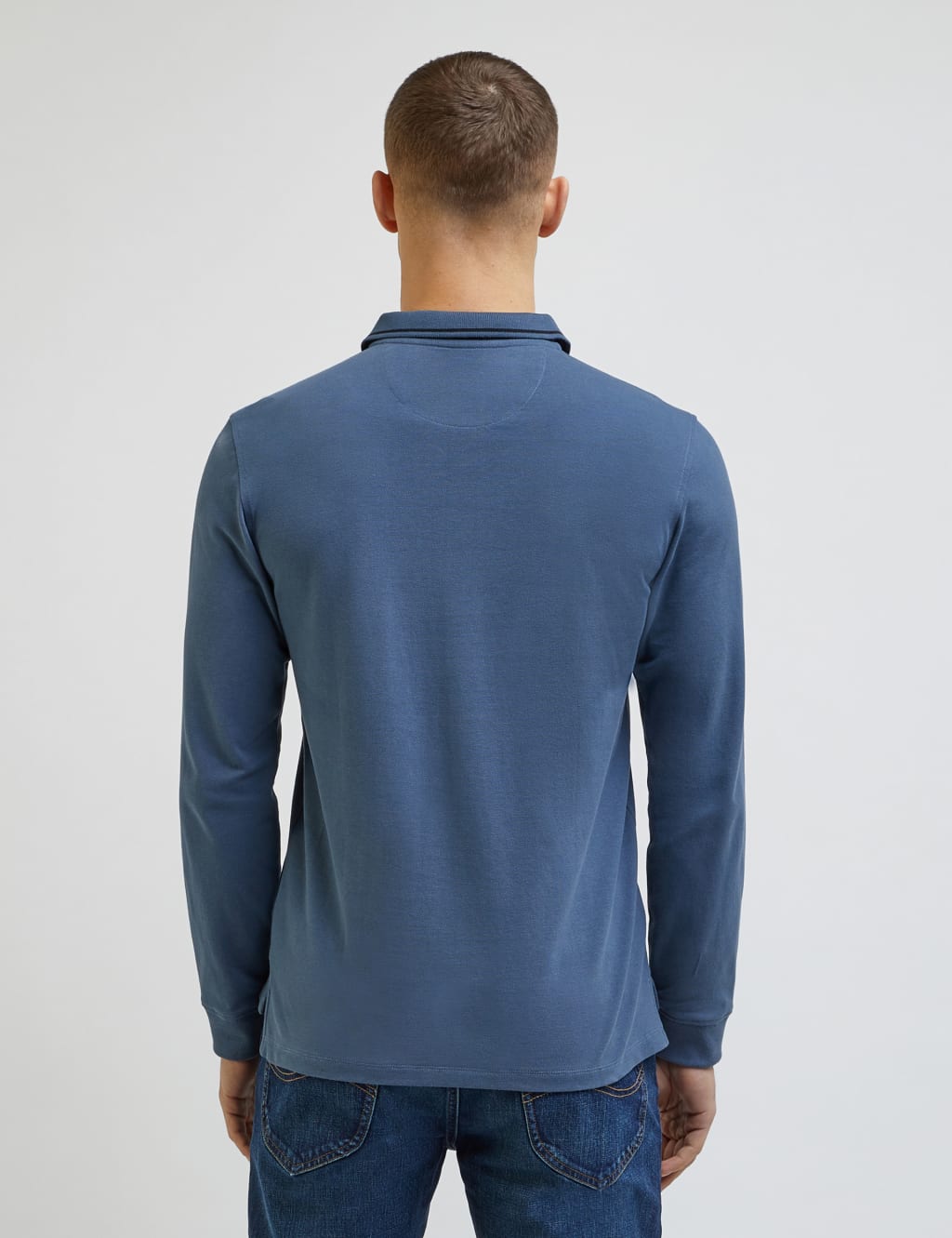 Pure Cotton Pique Tipped Polo Shirt image 3