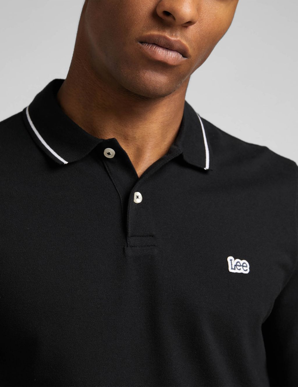 Pure Cotton Pique Long Sleeve Polo Shirt image 6