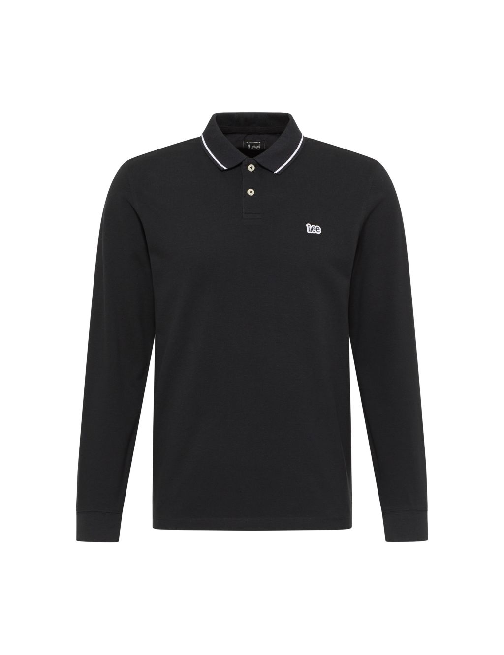 Pure Cotton Pique Long Sleeve Polo Shirt image 2