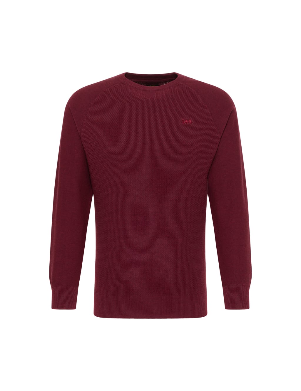 Pure Cotton Textured Crew Neck Jumper image 2