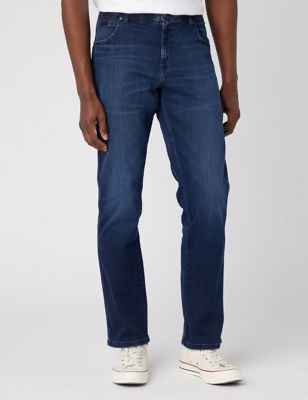 Wrangler Mens Texas Regular Fit 5 Pocket Jeans - 3032 - Denim, Denim