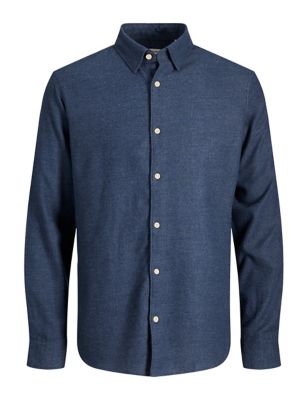 M&S Jack & Jones Mens Slim Fit Pure Cotton Flannel Shirt