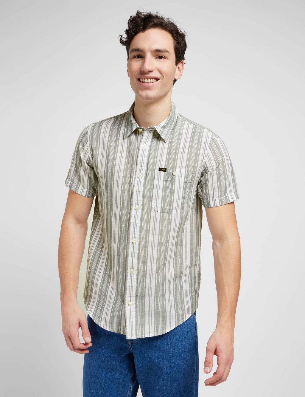 Linen Rich Striped Shirt