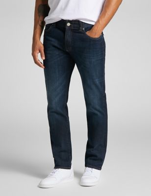 Lee Men's Straight Fit XM 5 Pocket Jeans - 3034 - Dark Blue Denim, Dark Blue Denim