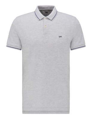 Pure Cotton Pique Tipped Polo Shirt