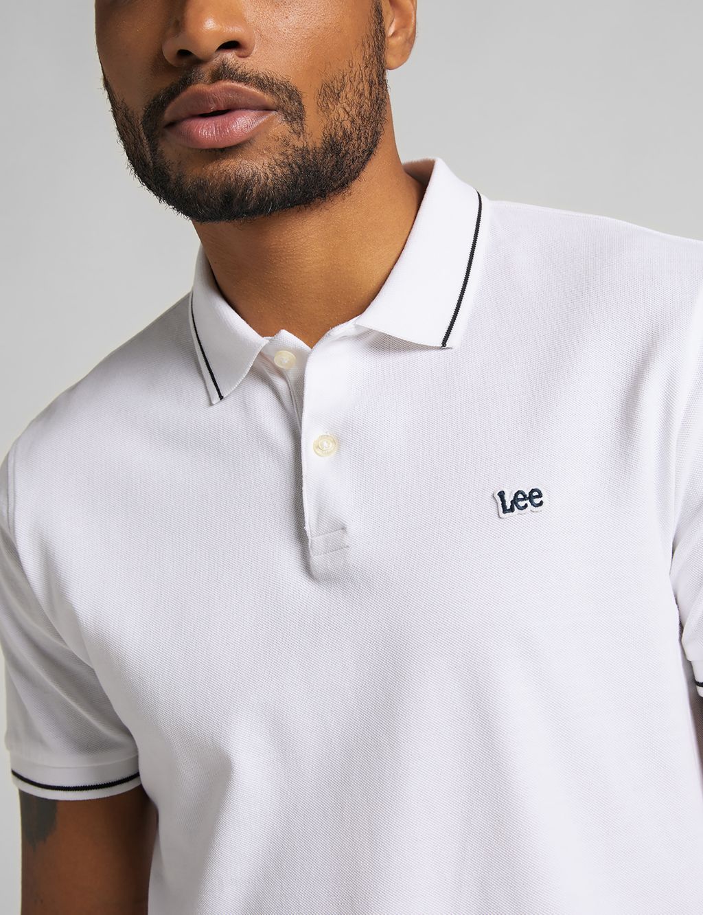 Pure Cotton Pique Tipped Polo Shirt image 5