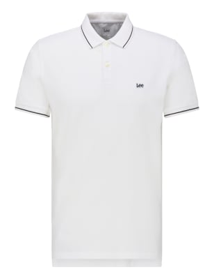 Pure Cotton Pique Tipped Polo Shirt