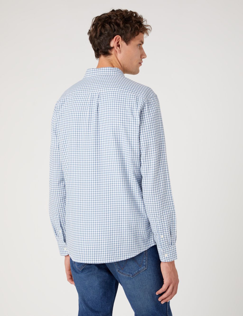 Pure Cotton Gingham Check Oxford Shirt image 2