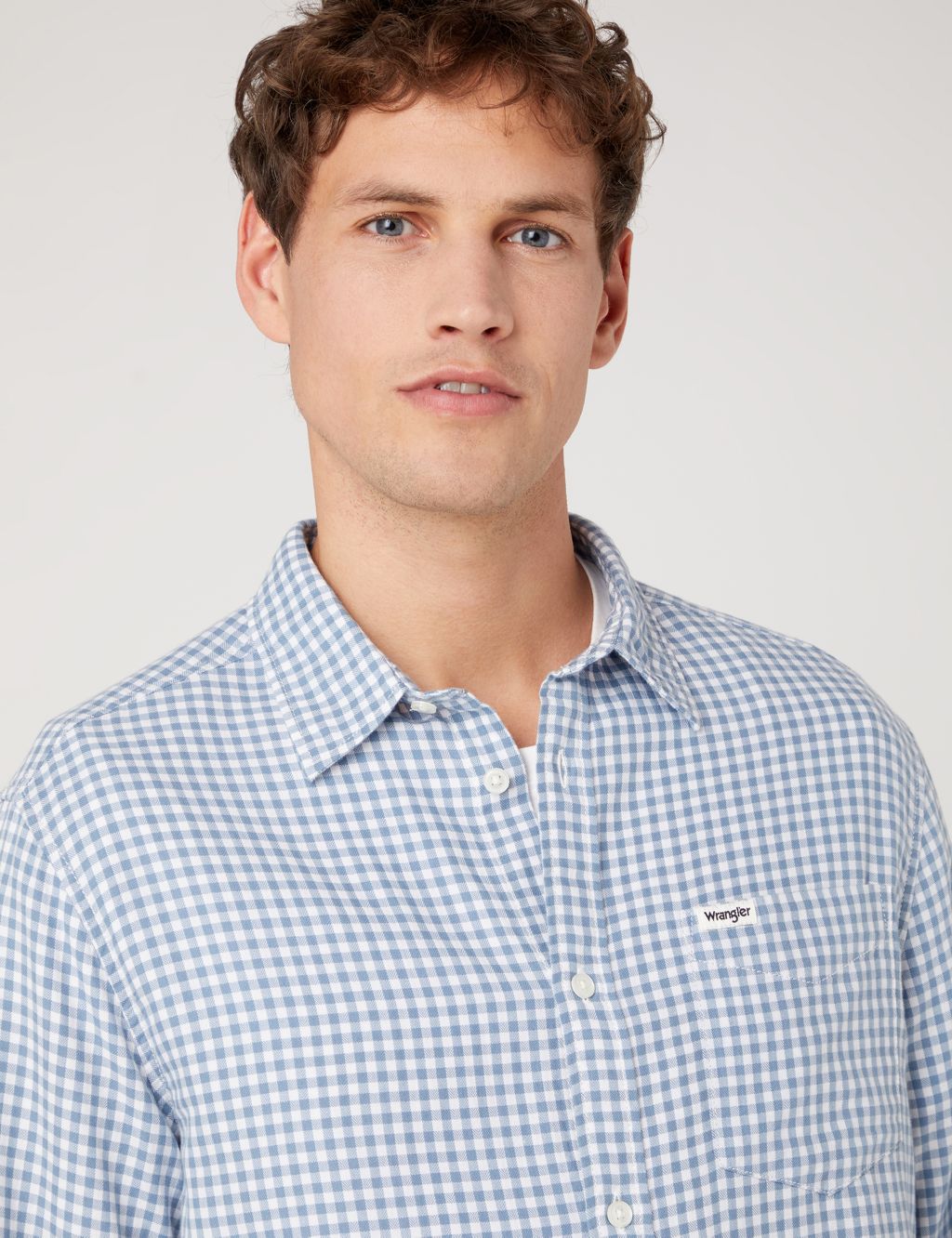 Pure Cotton Gingham Check Oxford Shirt image 4