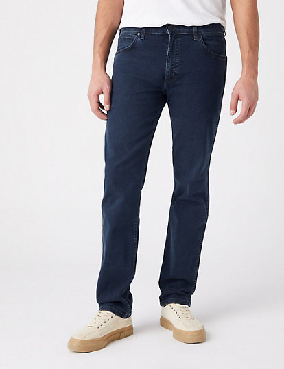 Wrangler Greensboro Regular Straight Fit Jeans - 3034 - Blue Denim, Blue Denim