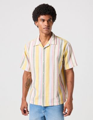 Wrangler Men's Pure Cotton Striped Shirt - M - Multi, Multi