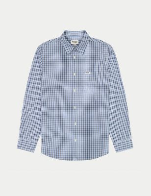 Pure Cotton Check Oxford Shirt