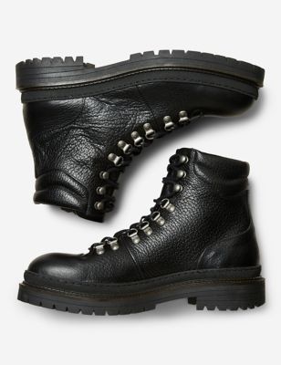 M&S Selected Homme Mens Leather Casual Boots