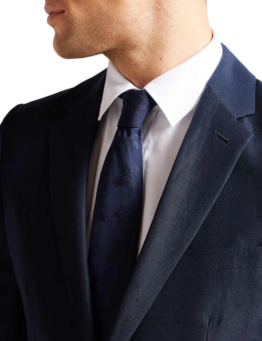 Slim Fit Linen Rich Jacket image 3