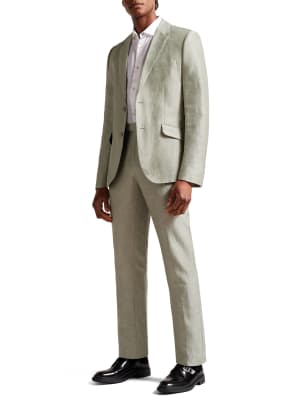 Slim Fit Linen Rich Jacket
