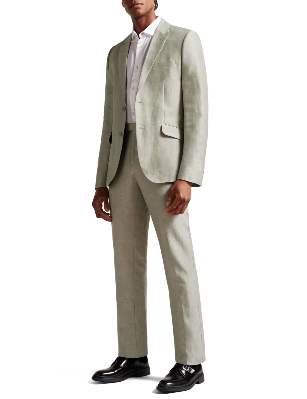 Slim Fit Linen Rich Jacket image 1
