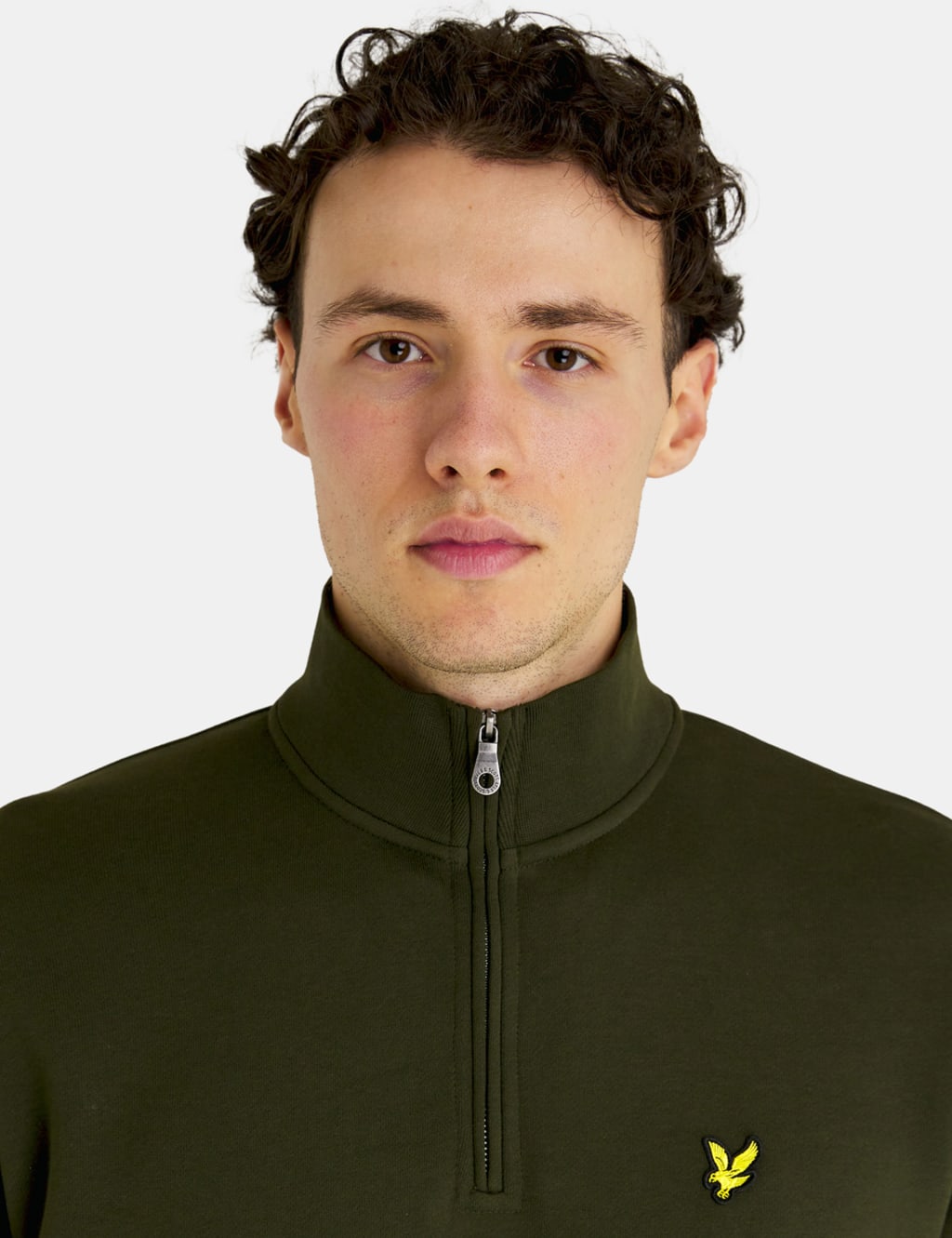 Pure Cotton Half Zip Funnel Neck Sweatshirt image 4