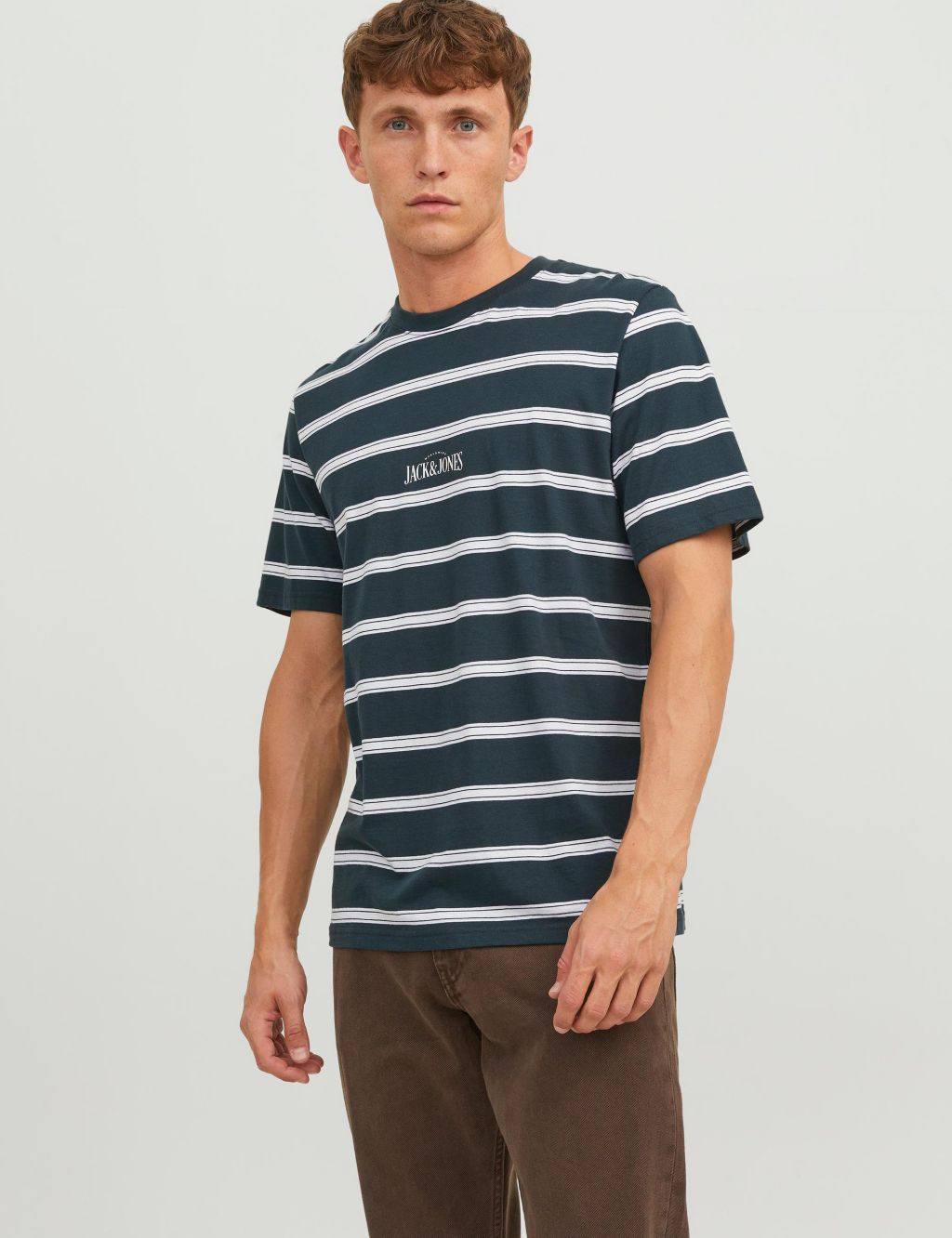 Pure Cotton Striped T-Shirt image 1