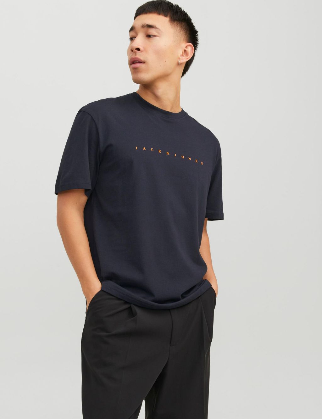 Relaxed Fit Pure Cotton Logo Print T-Shirt