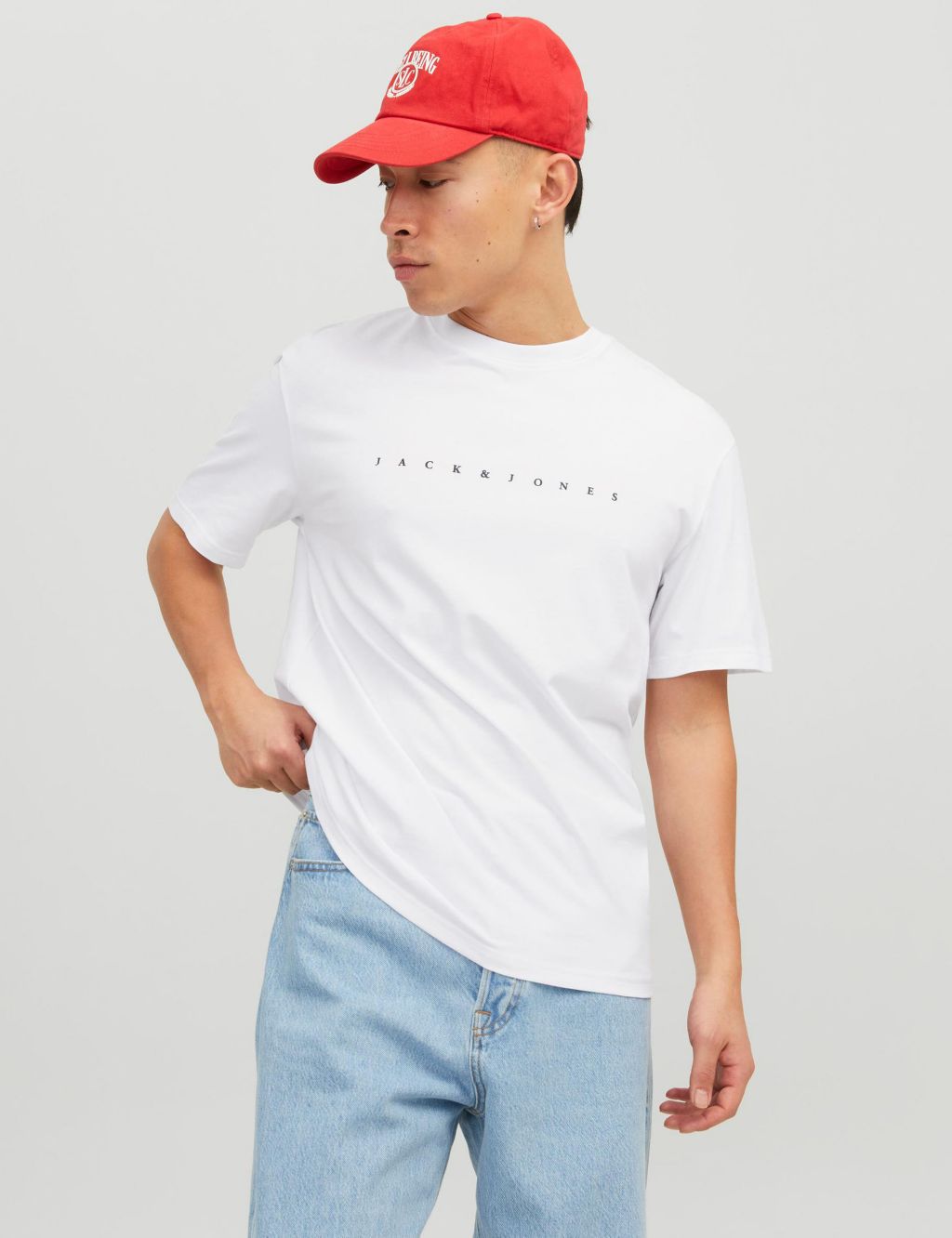 Relaxed Fit Pure Cotton Logo Print T-Shirt